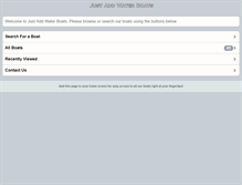 Tablet Screenshot of justaddwaterboats.co.uk